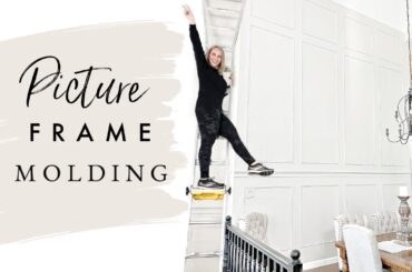 DIY PICTURE FRAME MOLDING | TRANSFORM YOUR PLAIN WALLS! | DINING ROOM MAKEOVER