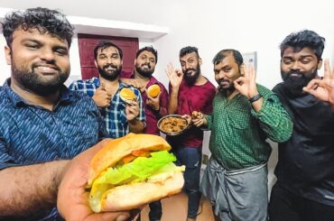 CHICKEN BURGER & FRENCH FRIES RECIPES ( Dont try this at Home)