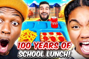 100 YEARS OF SCHOOL LUNCH! | Maha & Badger Reacts