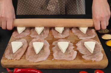 I'm in for a treat at a French restaurant! Juicy chicken rolls!