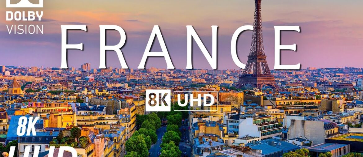 FRANCE 8K Video Ultra HD With Soft Piano Music - 60 FPS - 8K Nature Film