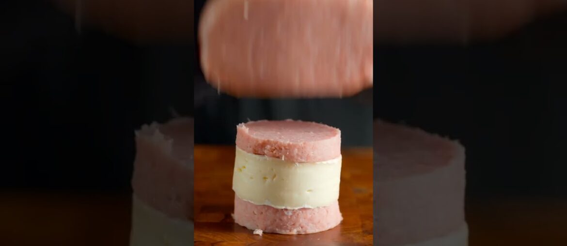 Ham with cheese in batter #shorts Ham with cheese in batter #shorts