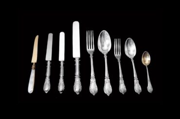 Odiot - 126pc. Antique 19th Century French 950 Sterling Silver Flatware Set + Storage Chest !