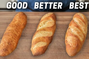 1 Dough 3 Baguettes - Easiest Possible to Pro Level