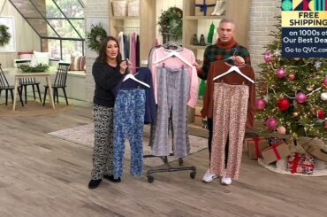 MUK LUKS French Terry Sweater Weather Lounge Set on QVC