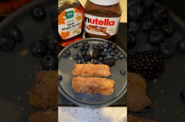 How to make Nutella French Toast Roll Ups!Recipe #shorts #asmr