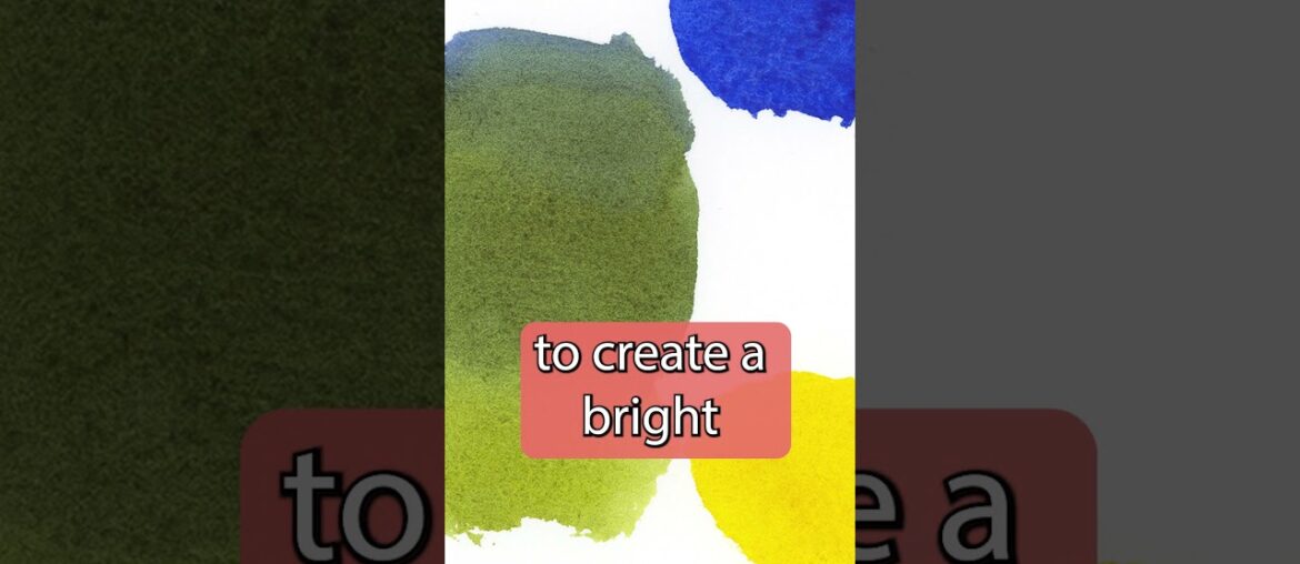 Learn to Mix Your Own Greens in Watercolor [42 Recipes???] #shorts #mixinggreen #watercolor