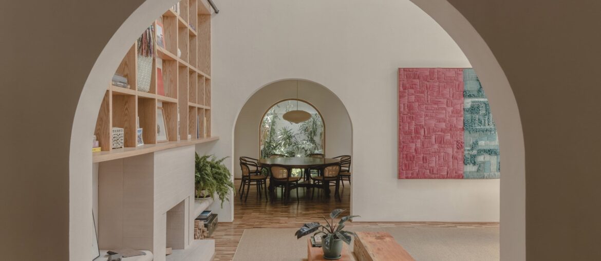 Many archways in a renovated 1930s residence in Condesa, Cuauhtémoc, Mexico City, Mexico [2364x1576]
