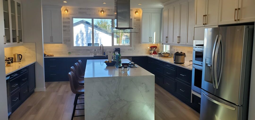Our beautiful custom kitchen. Glad to see it finally come together on our new build!