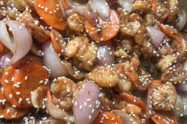 Sauté de crevettes !