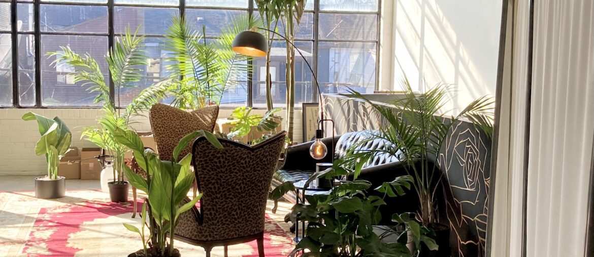 Waiting room in tattoo parlour, Toronto Canada [2959x3411]