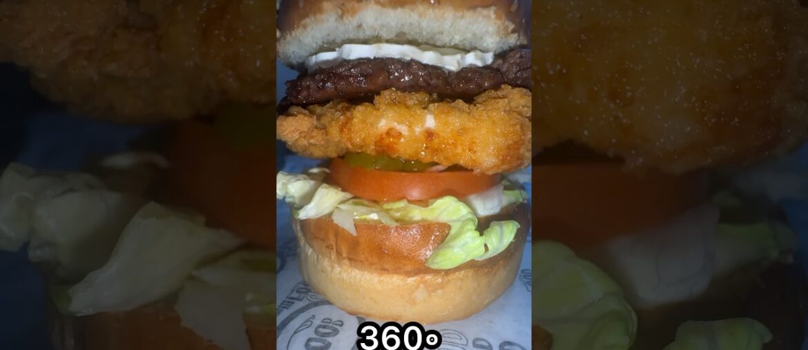 French Big burger 360 degree shots. #burger #europeinfo #food #shorts #vlogs #youtubeshorts #viral