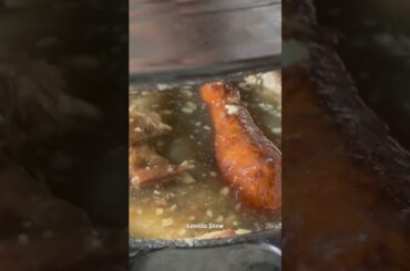 French Green Lentils Stew with Salted Pork #shorts #cooking #youtube #reels #