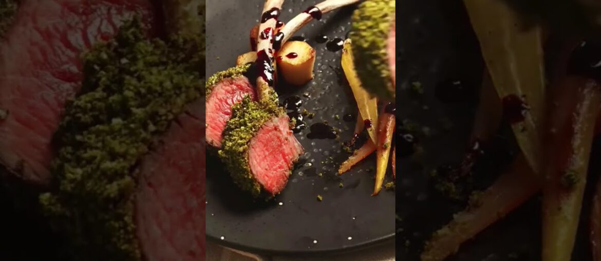 French Piastachio Crusted Rack Lamb easy and fast steak recipe fo Christmas different food music