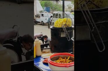 Kid selling french fries