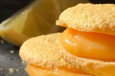 French Macaron recipe, LOW SUGAR Macaron, with Lemon curd filling, with crispy crust, moist & soft.