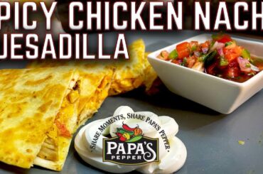 CAN YOU STAND THE HEAT!? SPICY CHICKEN QUESADILLA ON THE GRIDDLE! EASY RECIPE W/SECRET INGREDIENT!