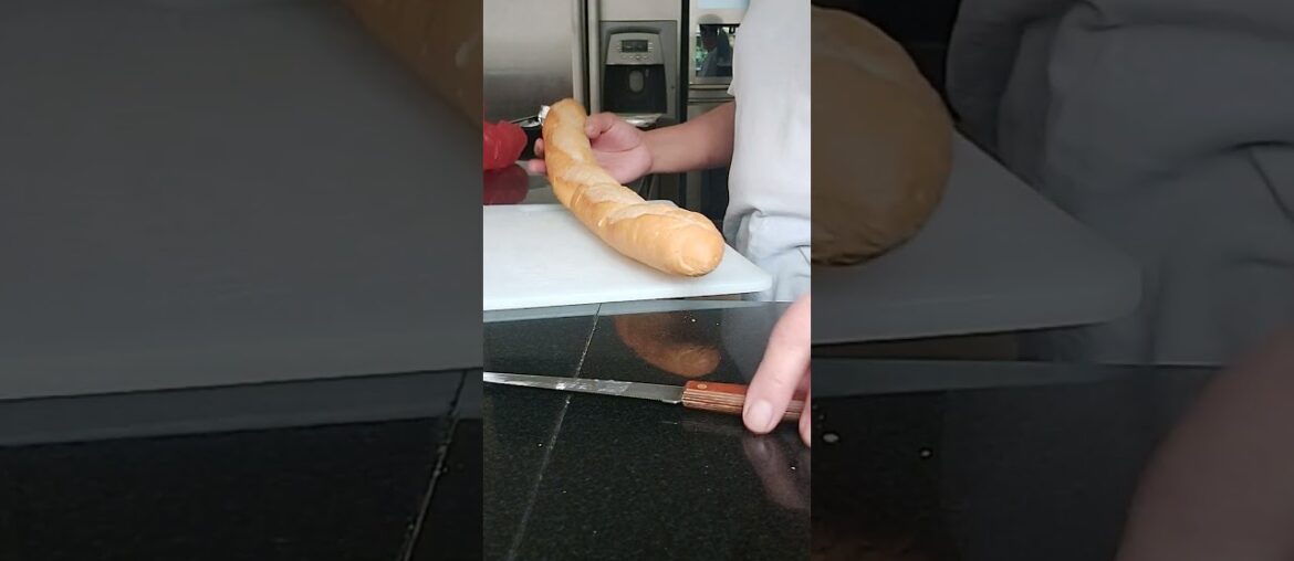 Cutting french bread#shorts#youtubeshorts#viral