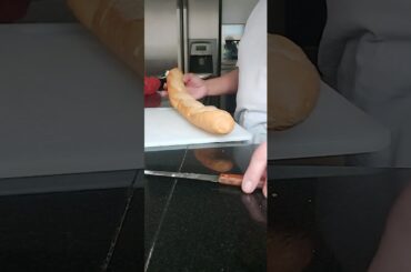 Cutting french bread#shorts#youtubeshorts#viral