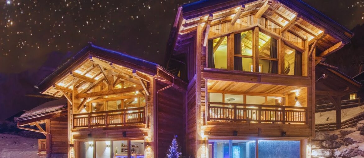 Inside a Super Luxurious Alpine Mansion in the French Alps | Indoor pool, Hammam, Ice Spa & more!