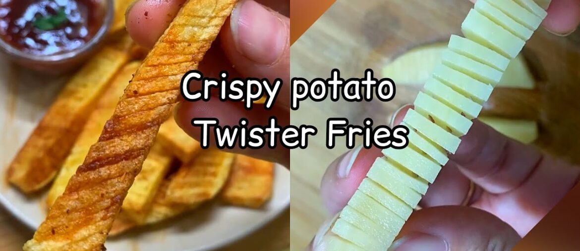 Potato Twister Fries Recipe | Twister French Fries  | Homemade Potato Fries | Crispy French Fries