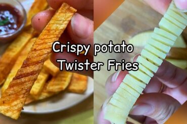 Potato Twister Fries Recipe | Twister French Fries  | Homemade Potato Fries | Crispy French Fries