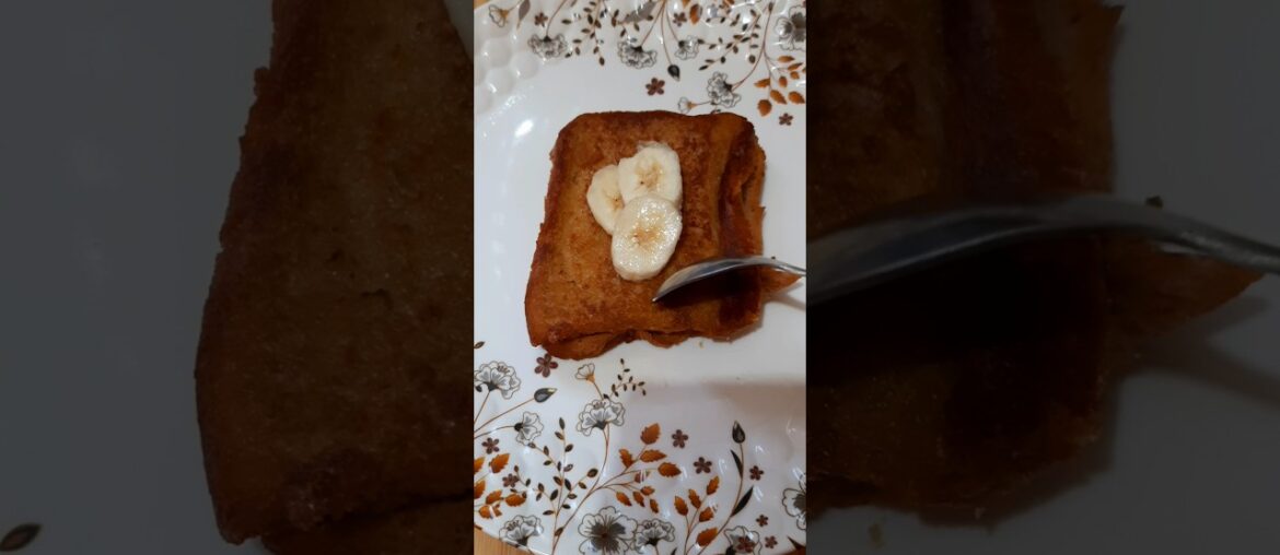 Banana custard  French toast recipe #banana #bananacustard #frenchtoast #bread #shorts
