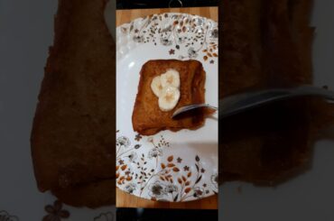 Banana custard  French toast recipe #banana #bananacustard #frenchtoast #bread #shorts