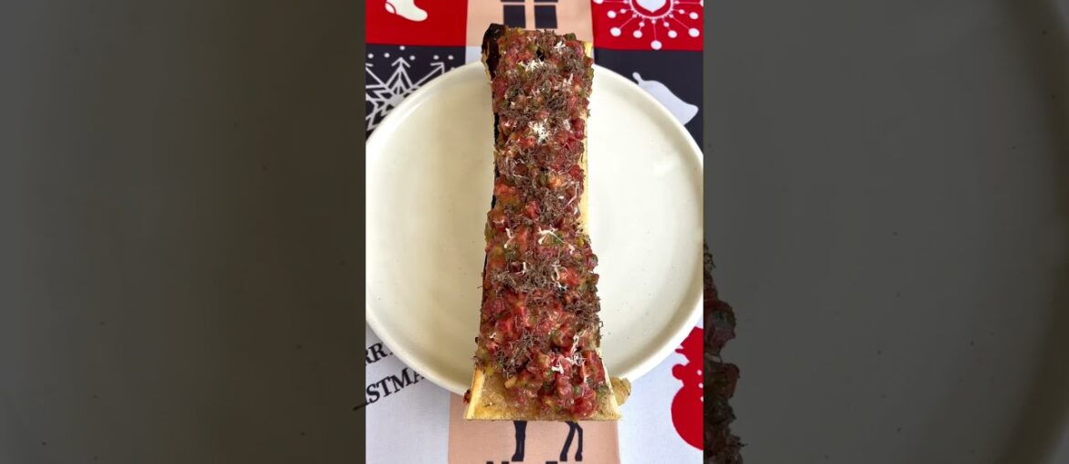 Beef tartare with bone marrow | Christmas classics | #classicfrench #recipe #frenchfood #food