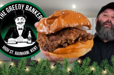 GOURMET Festive Burger from The Greedy Banker Pub
