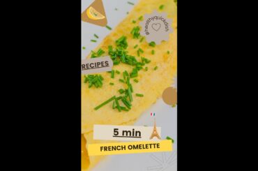 5 Minutes Easy French Omelette Recipe #shorts