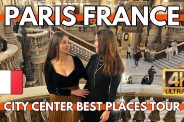 PARIS FRANCE CITY CENTER DURING CHRISTMAS TIME 2023-2024 4K WALKING TOUR