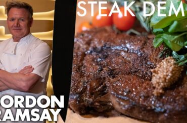Gordon Ramsay Shows a NFL Star How To Make The Perfect Ribeye