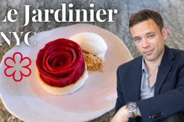 Eating at Le Jardinier. NYC. Beautiful Michelin Starred Food