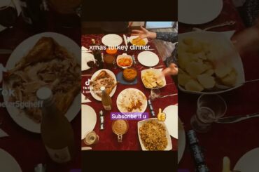 special xmas turkey dinner with roasted veggies served French  red and white wine