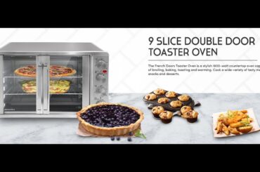 Elite Gourmet ETO4510BMDouble French Door 4-Control Knobs Countertop Convection Toaster Oven, Amazon