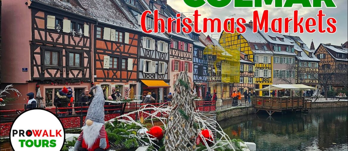 Colmar, France Christmas Market Walking Tour - 4K60fps with Captions - Prowalk Tours