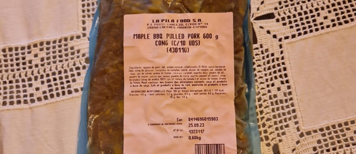 Recherche de recettes avec de l'éffiloché de porc.