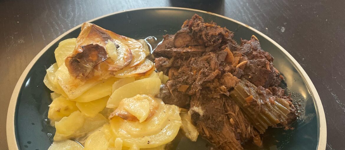 Civet de sanglier et gratin dauphinois