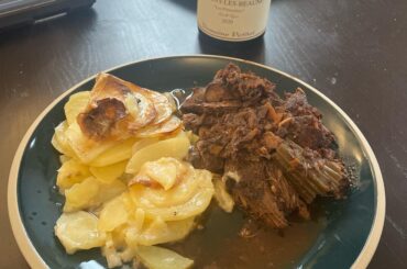 Civet de sanglier et gratin dauphinois