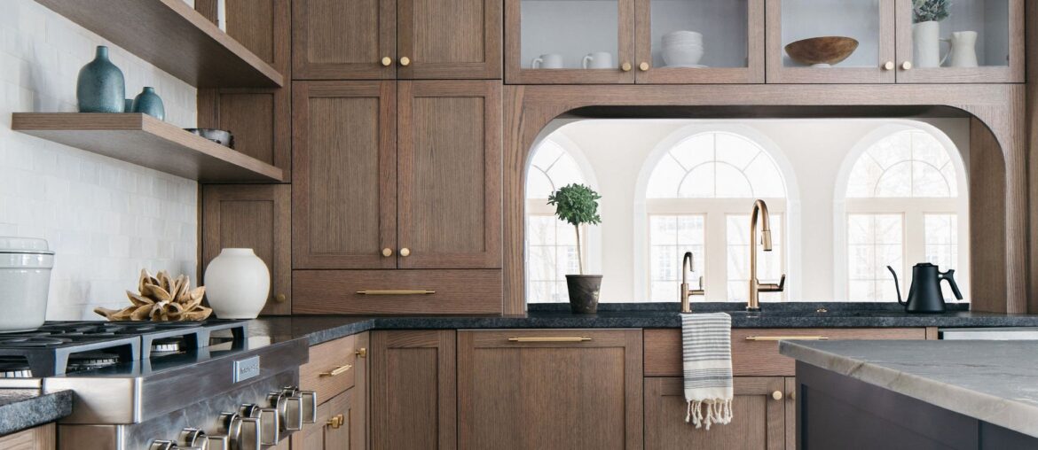 Kitchen renovation with a pass-through opening, Geneva, Kane County, Illinois [2048x3072]