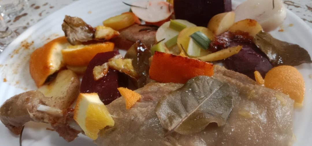 Cuisse de canard confite à l'orange