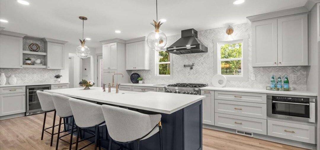 Renovation from earlier this year! Photos are a little washed out, floors are real white oak with no stain 🤷🏻‍♂️