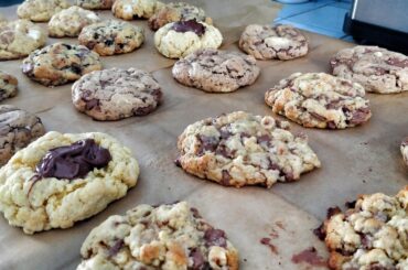 Cookies Nutella / chocolat lait raisins noisettes / kinder maxi