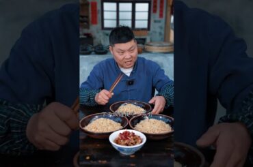 Today we're having egg fried rice and spicy crispy bones