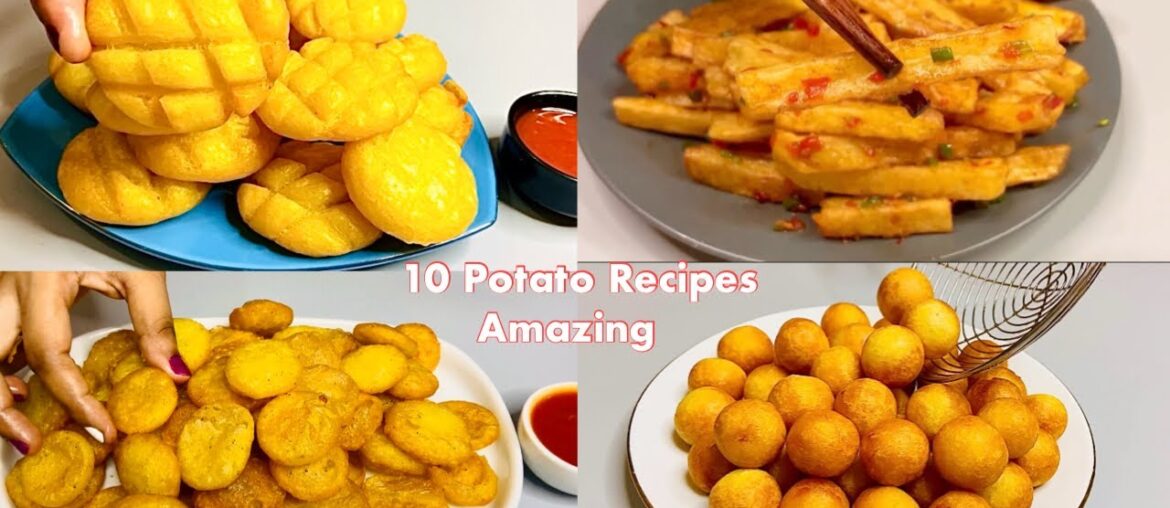 10 Amazing Potato Recipes !! Collection !! French Fries , Potato Snacks , Potato Chips , Potato Ball