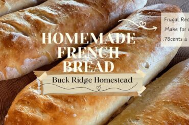 Homemade French Bread Recipe | Make for .78 cents a Loaf | Frugal & Budget Friendly Recipe