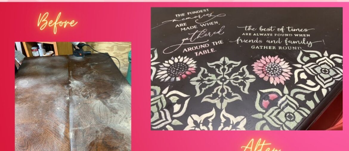 An Amazing Transformation  From An Old Dining Table Set To A French Country Look