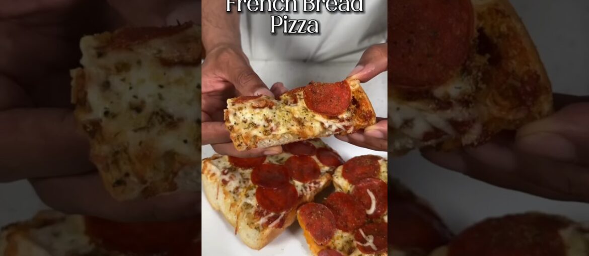 HOW TO MAKE EASY HOMEMADE FRENCH BREAD PIZZA RECIPE #Shorts