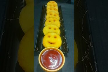 Potato Smiley Recipe/French Fries Recipe/Asmr Food Shorts/How To Make McCain Smiles/Potato Fries